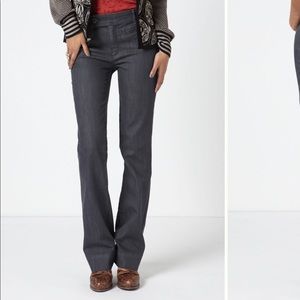 Anthropologie Black Washed Tabbed Trousers Jeans